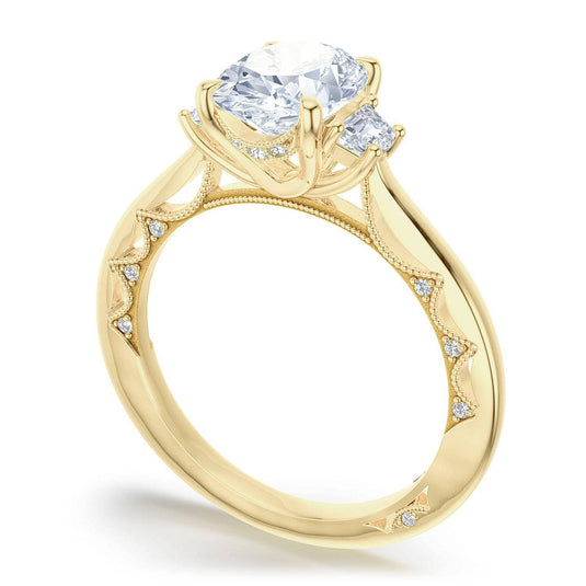 Tacori Oval 3-Stone Engagement Ring 272217PR65