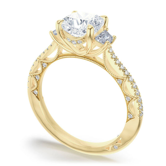 Tacori Cushion 3-Stone Engagement Ring 272417PR65