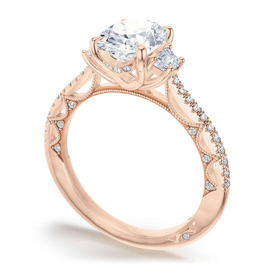 Tacori Oval 3-Stone Engagement Ring 272417PR65