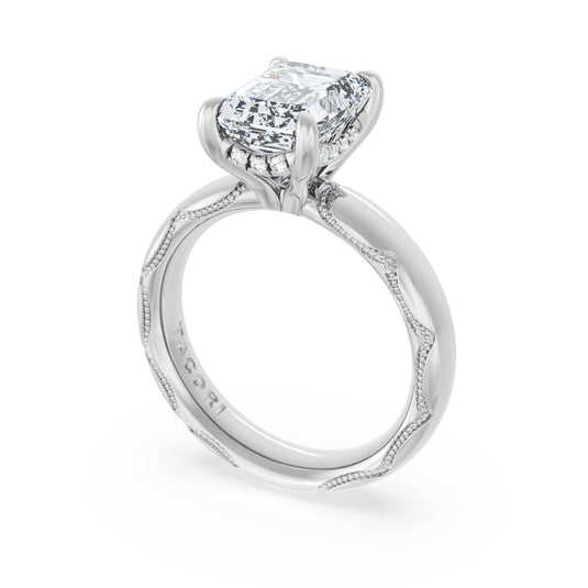 Tacori Emerald Solitaire Cigar Band Engagement Ring 4146EC11X8