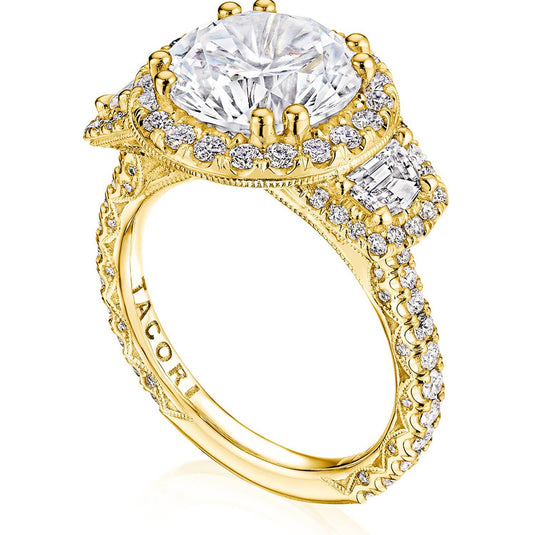 Tacori Round 3-Stone Engagement Ring HT2678RD10Y