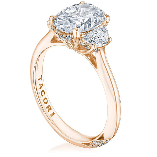 Tacori Oval 3-Stone Engagement Ring HT2688OV95x7