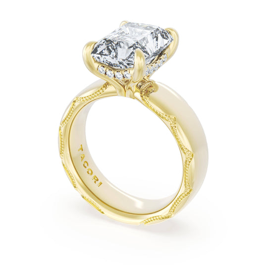 Tacori Radiant Solitaire Cigar Band Engagement Ring 4146RAD11X8