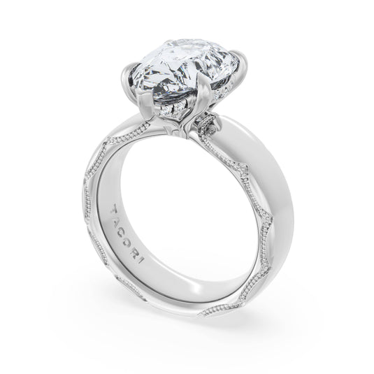 Tacori Pear Solitaire Cigar Band Engagement Ring 4146PS14X9