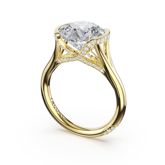 Tacori Round East-West Semi Bezel Solitaire Engagement Ring in 14kt Yellow Gold 42524RD10