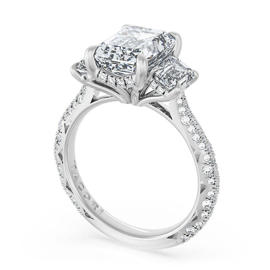 Tacori Emerald 3-Stone Engagement Ring 40927EC12X8534