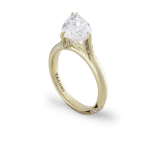 Tacori Forma Tilted Pear Solitaire Ring 2584RD65