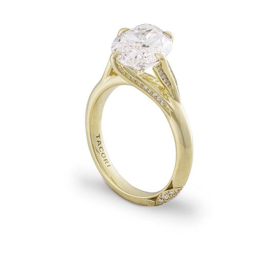 Tacori Oval Pavé Crown Solitaire Ring 2584RD65