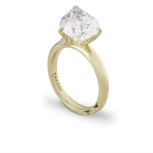 Tacori Diagonal Pear Pavé Crown Solitaire Ring 2584RD65