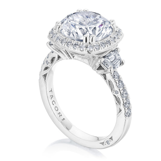 Tacori Cushion 3-Stone Engagement Ring 269322CU10