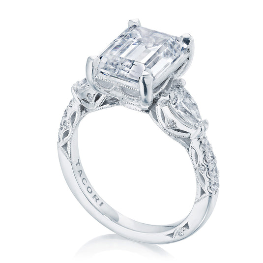 Tacori Emerald 3-Stone Engagement Ring 269522EC11X8