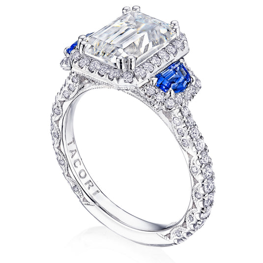 Tacori Emerald 3-Stone Engagement Ring HT2679EC95X7BS