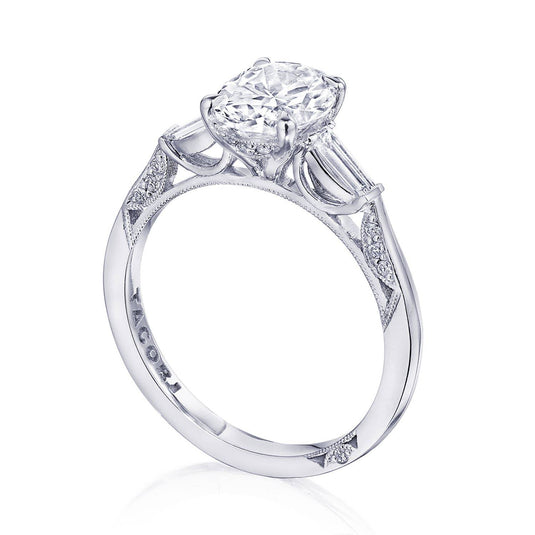 Tacori Oval 3-Stone Engagement Ring 2669OV85X65