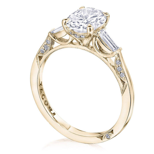 Tacori Oval 3-Stone Engagement Ring 2669RD75