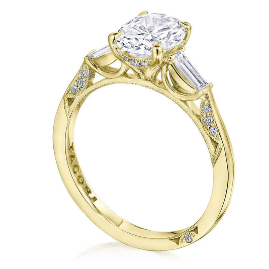 Tacori Oval 3-Stone Engagement Ring 2669RD75