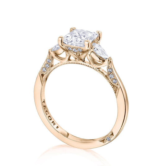 Tacori Princess 3-Stone Engagement Ring 2668OV75X55