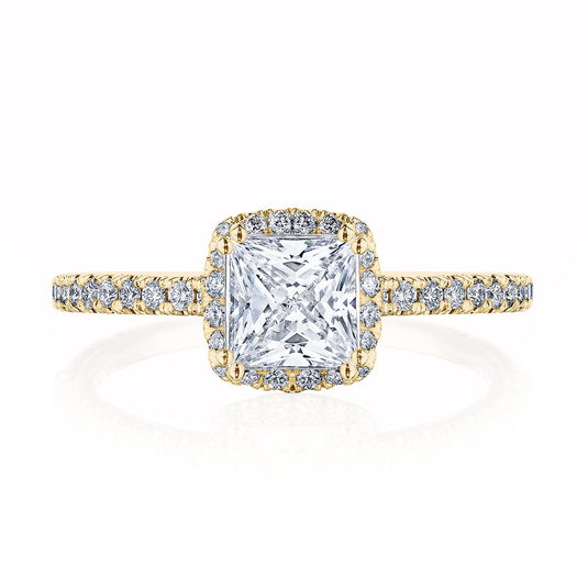 Tacori Princess with Cushion Bloom Engagement Ring 267615PRCU55