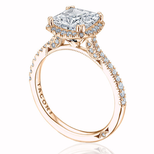 Tacori Princess with Cushion Bloom Engagement Ring 2677PRCU7