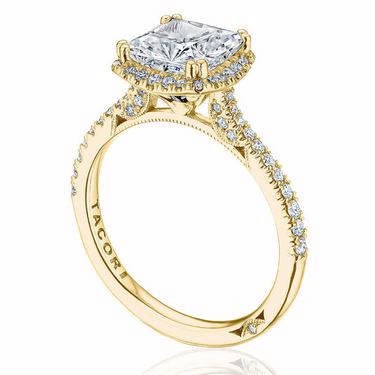 Tacori Princess with Cushion Bloom Engagement Ring 2677PRCU7