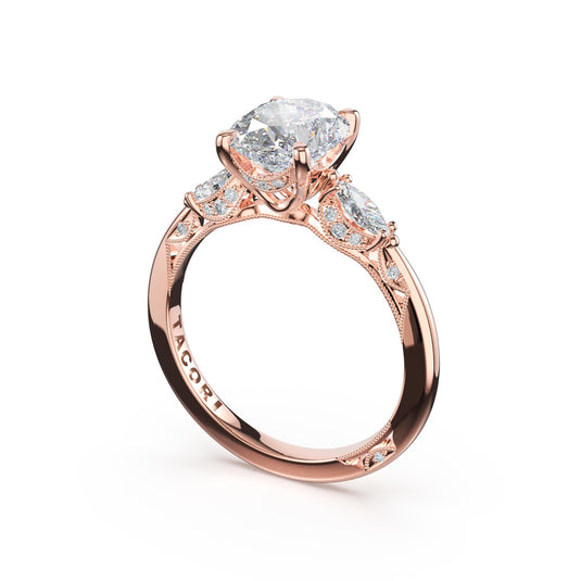 Tacori Oval 3-Stone Engagement Ring 2685ov85x65