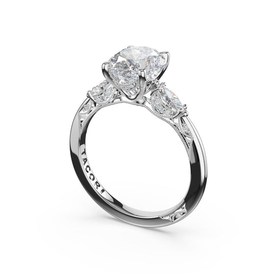 Tacori Oval 3-Stone Engagement Ring 2685ov85x65
