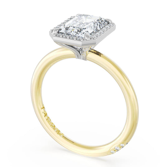 Tacori Emerald Bloom Two-Tone Engagement Ring 2584RD65