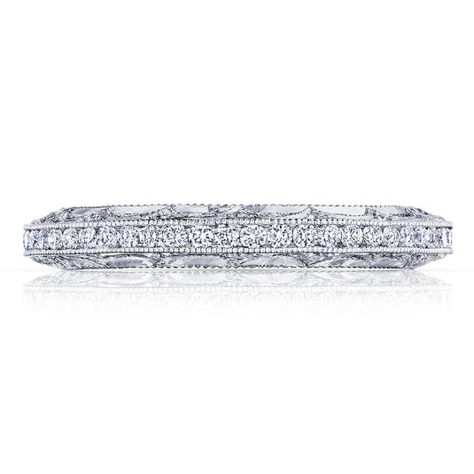 Reverse Crescent | Channel Set Wedding Band 2617B12