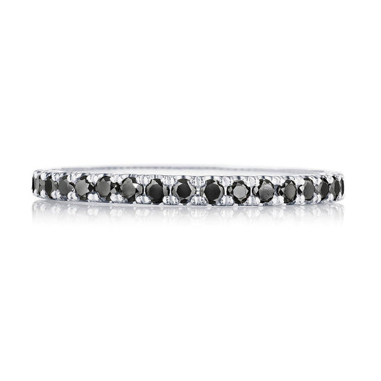 Sculpted Crescent | String of Black Diamonds Ring 2667BETBD