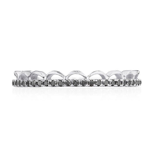 Sculpted Crescent | Crescent Crown Ring with Black Diamond 2674B12BD
