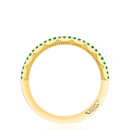 Sculpted Crescent | Crescent Crown Ring with Emerald 2674B12EMY