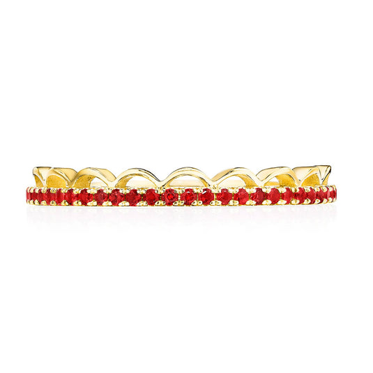 Sculpted Crescent | Crescent Crown Ring with Ruby 2674B12RBY