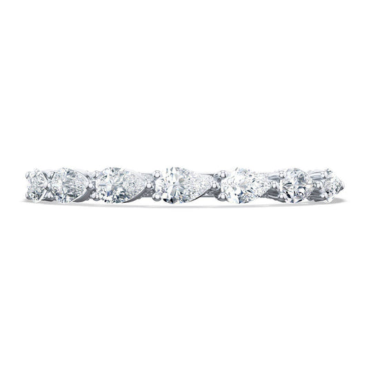 Sculpted Crescent | Pear Wedding Band 2687b12