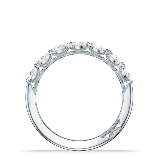 Sculpted Crescent | Pear Wedding Band 2687b12