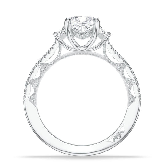 Lunetta Crescent | Cushion 3-Stone Engagement Ring 272417CU65