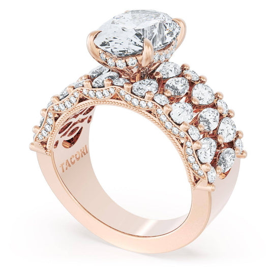 Tacori Oval Solitaire Engagement Ring w/ North South Marquise & Pear Band 21OV125X912