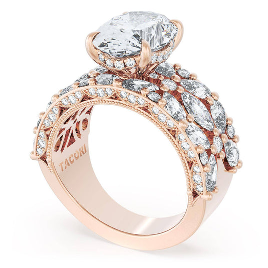 Tacori Oval Solitaire Engagement Ring w/ Marquise & Pear Band 22OV125X912