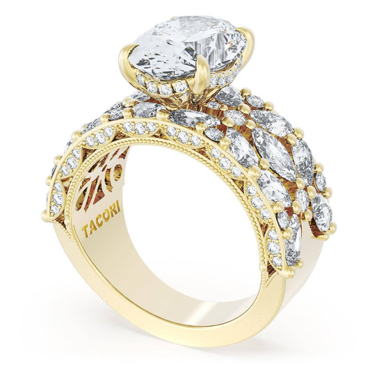 Tacori Oval Solitaire Engagement Ring w/ Marquise & Pear Band 22OV125X912