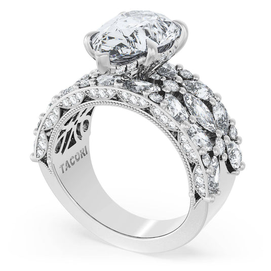 Tacori Pear Solitaire Engagement Ring w/ Marquise & Pear Band 22PS14X912