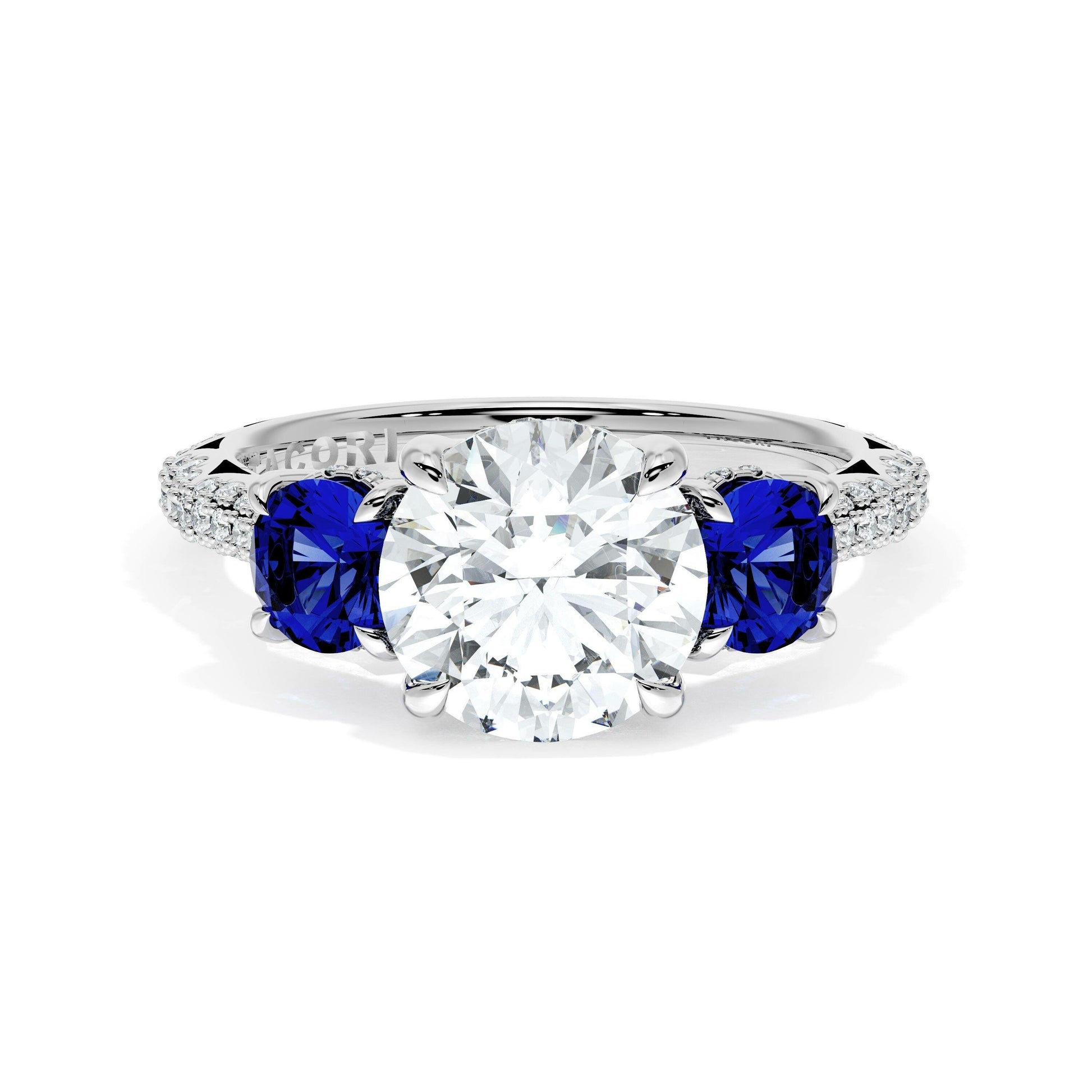 round-3-stone-engagement-ring-in-blue-sapphire-40727RDBS