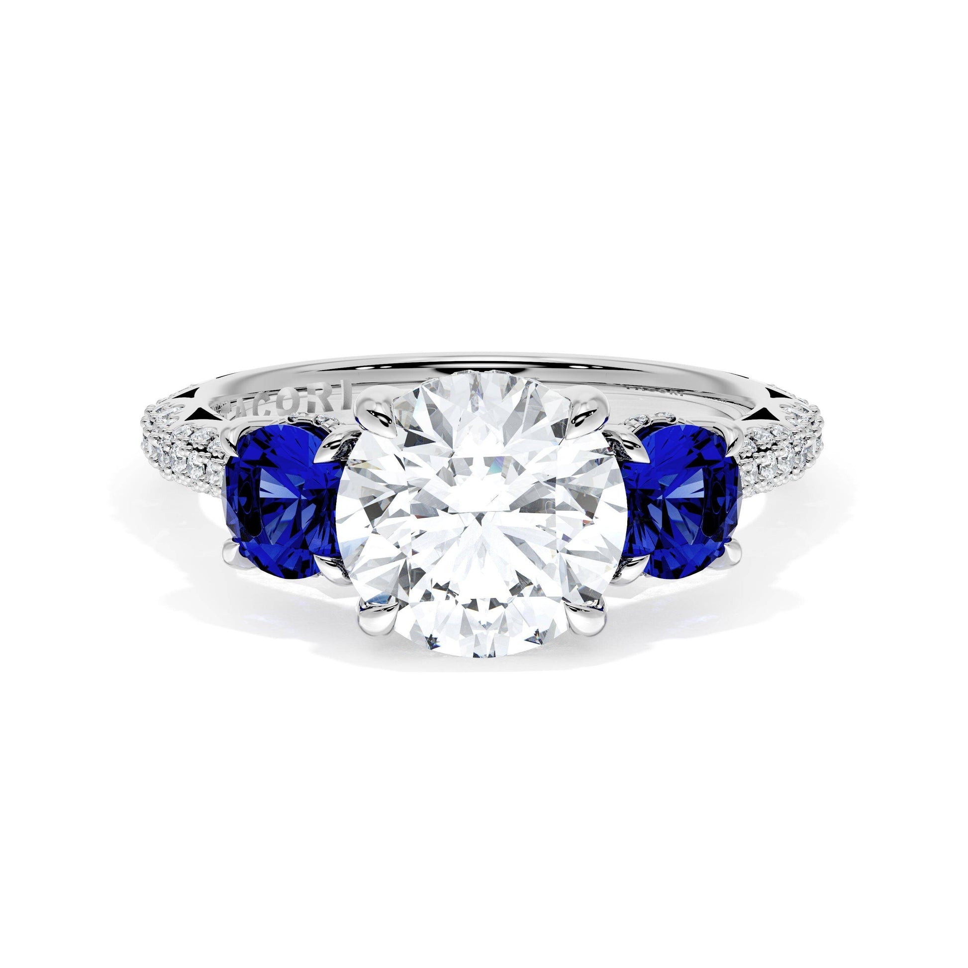 round-3-stone-engagement-ring-in-blue-sapphire-40727RDBS