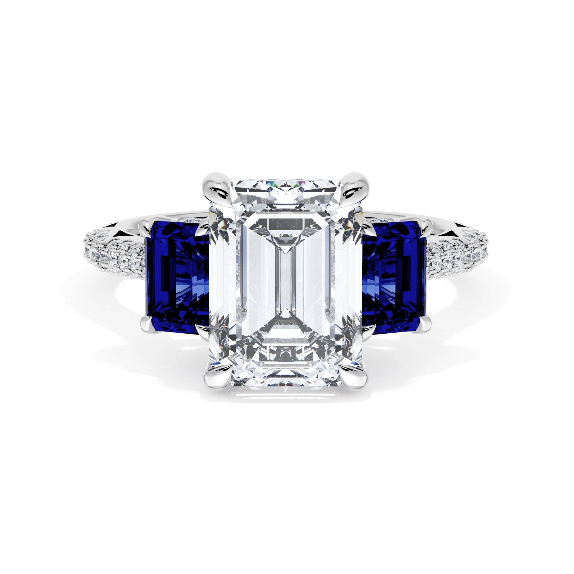 emerald-3-stone-engagement-ring-in-blue-sapphire-40727ECBS