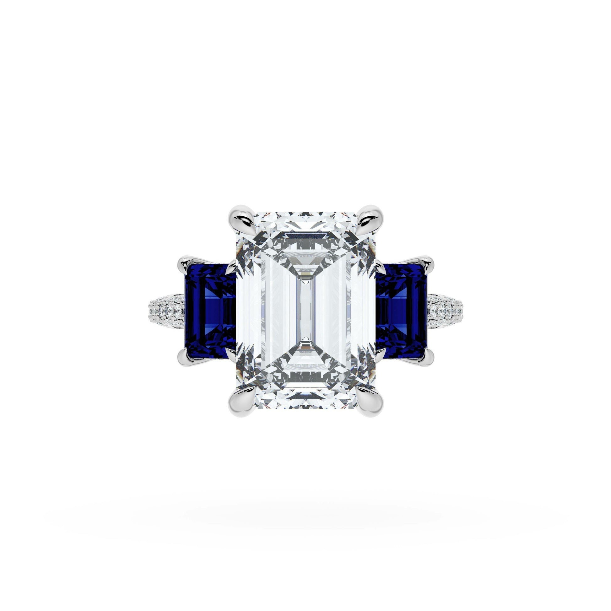 emerald-3-stone-engagement-ring-in-blue-sapphire-40727ECBS