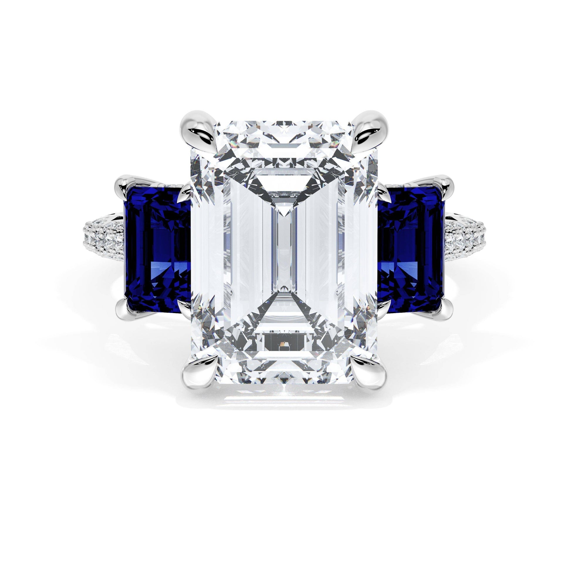 emerald-3-stone-engagement-ring-in-blue-sapphire-40727ECBS