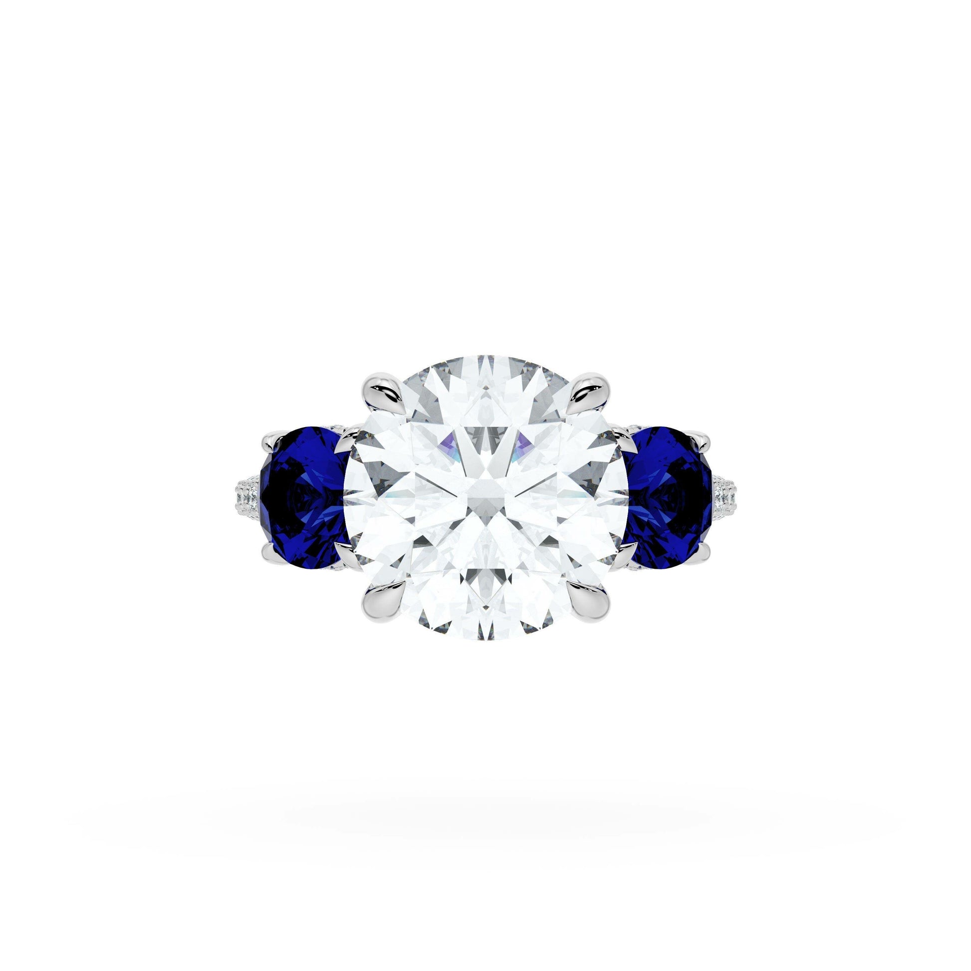 round-3-stone-engagement-ring-in-blue-sapphire-40727RDBS