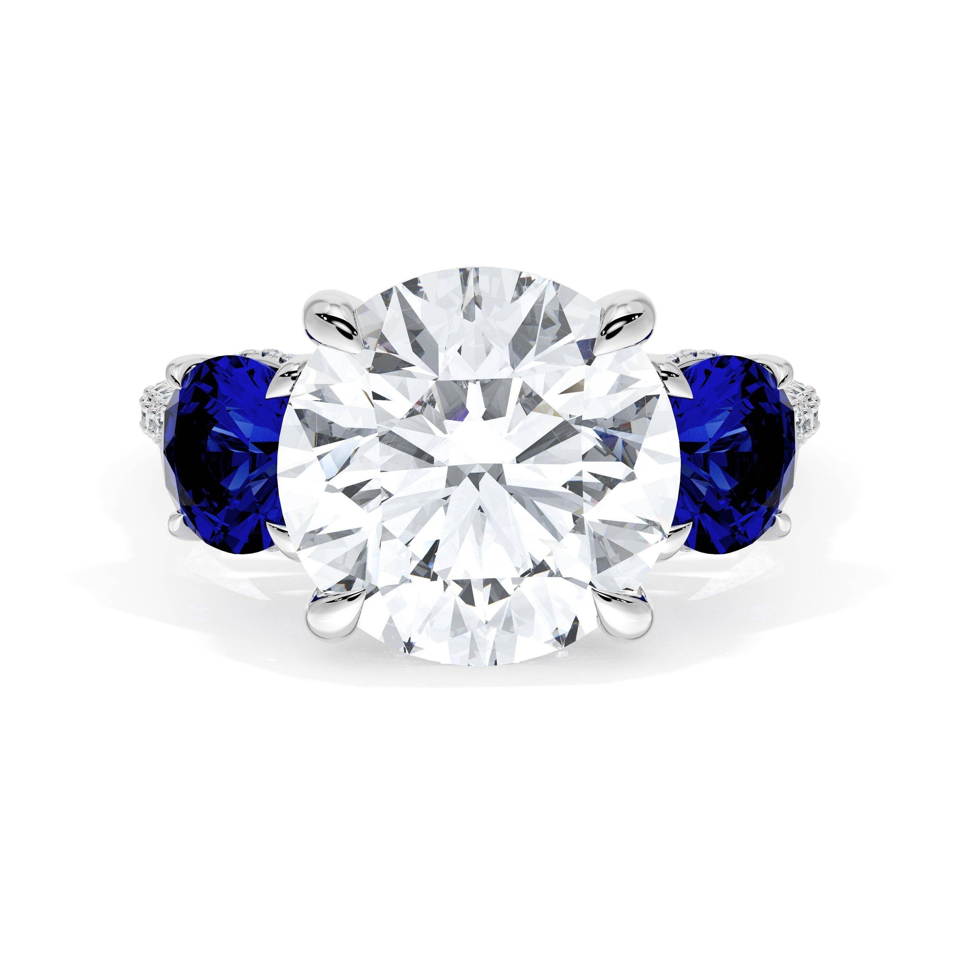 round-3-stone-engagement-ring-in-blue-sapphire-40727RDBS