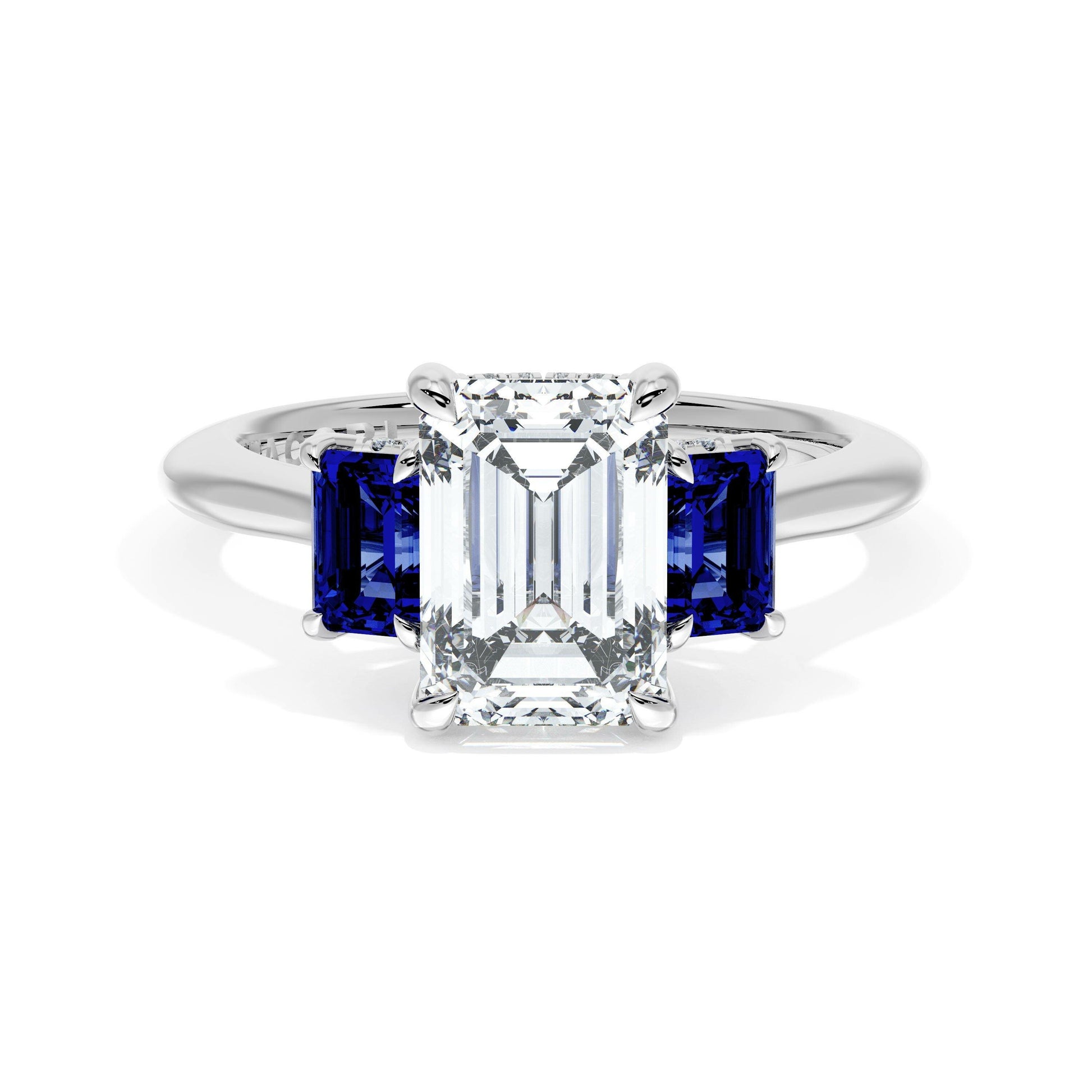 emerald-3-stone-engagement-ring-in-blue-sapphire-41027ECBS