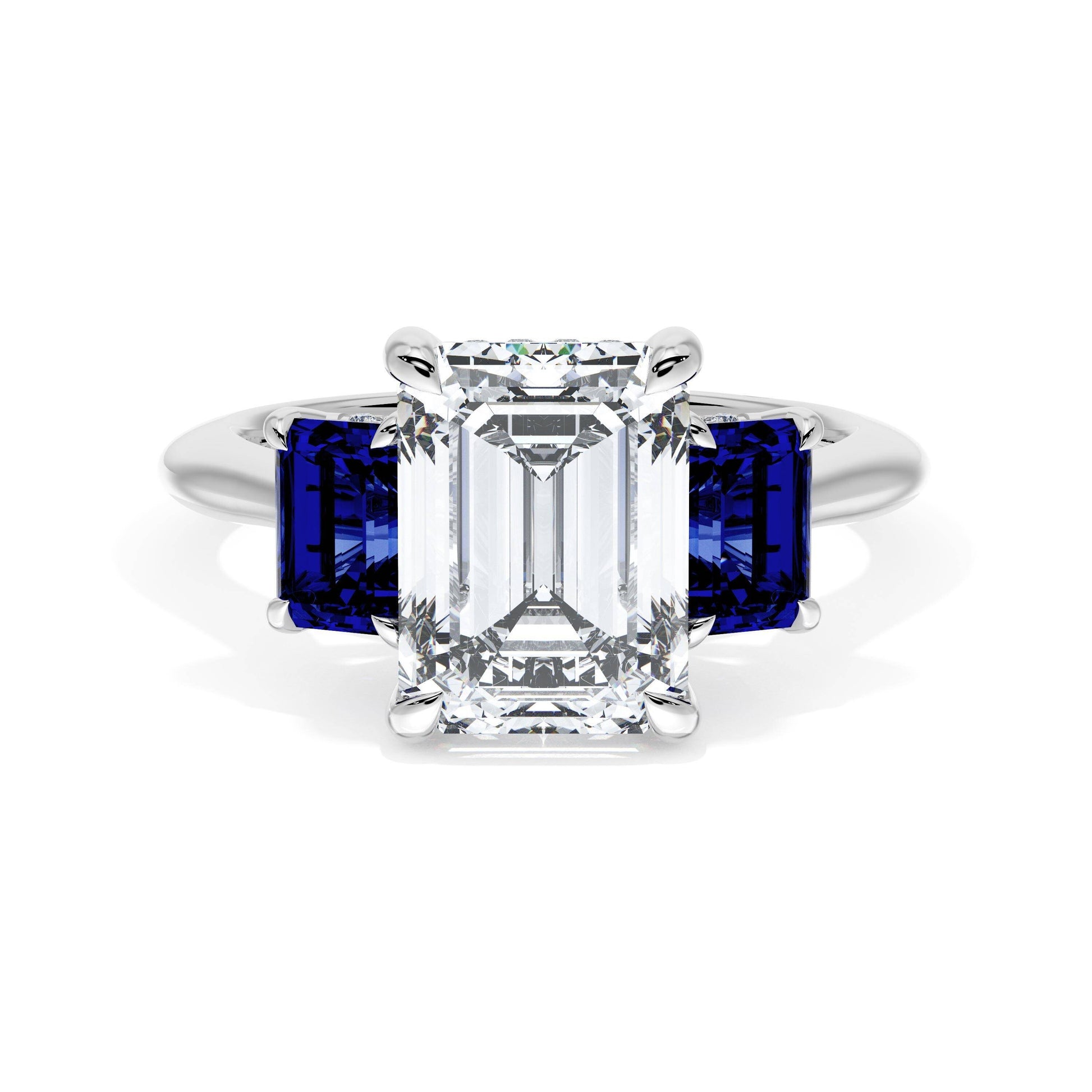 emerald-3-stone-engagement-ring-in-blue-sapphire-41027ECBS