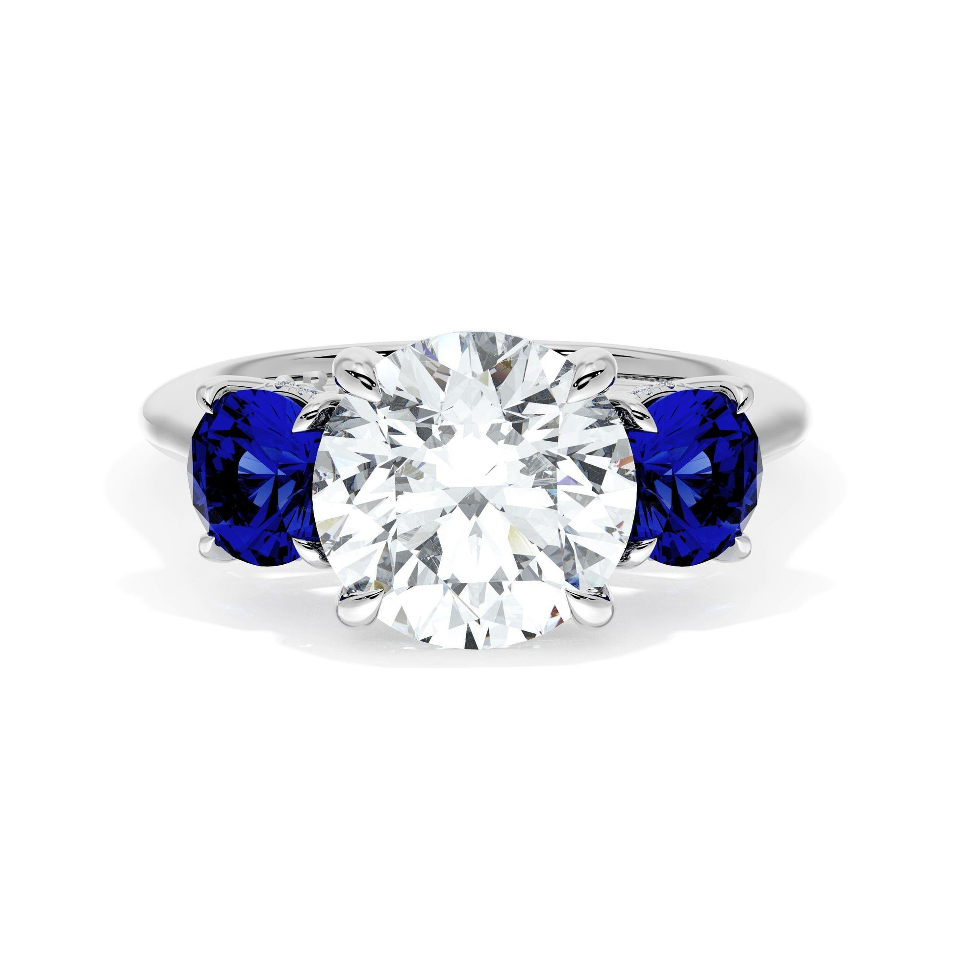 round-3-stone-engagement-ring-in-blue-sapphire-41027RDBS