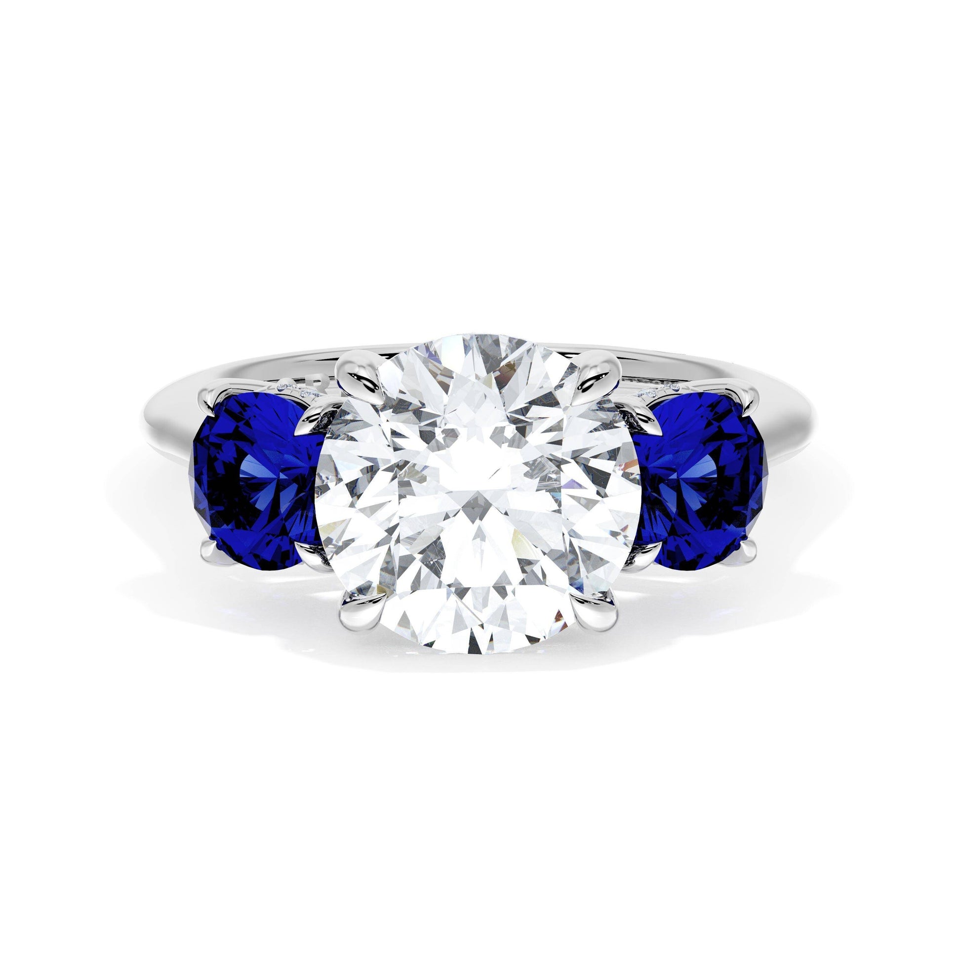 round-3-stone-engagement-ring-in-blue-sapphire-41027RDBS