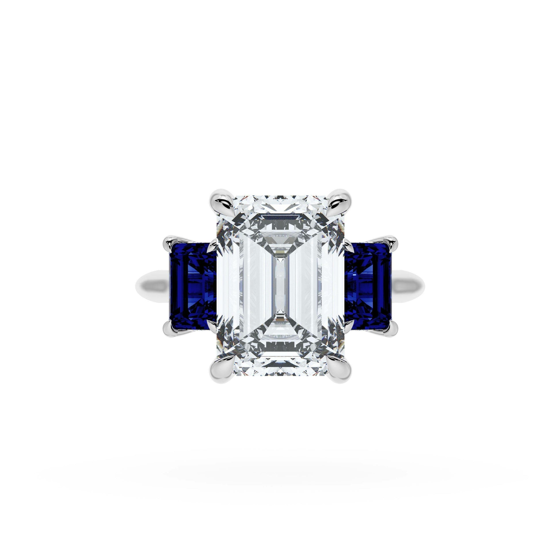 emerald-3-stone-engagement-ring-in-blue-sapphire-41027ECBS